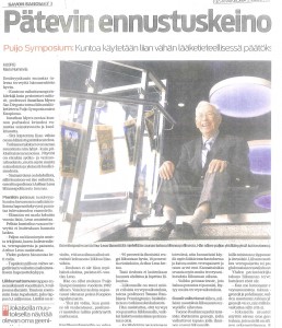 Local Kuopio newspaper featuring Dr. Leon and the Symposium
