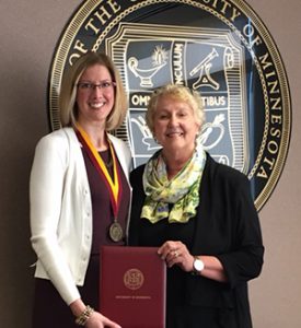 Stephanie Carlson and ICD Director Megan Gunnar, Ph.D.