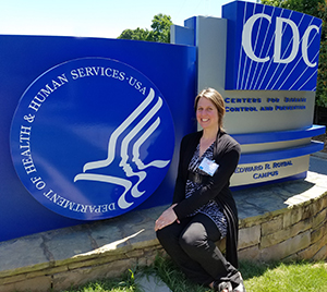 Jennifer Hall-Lande at CDC headquarters in Atlanta, GA, where she trained as an Act Early Ambassador in 2016.