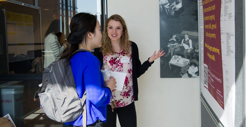 Ed Psych grad student presents her research at Graduate Student Research Day 2020.