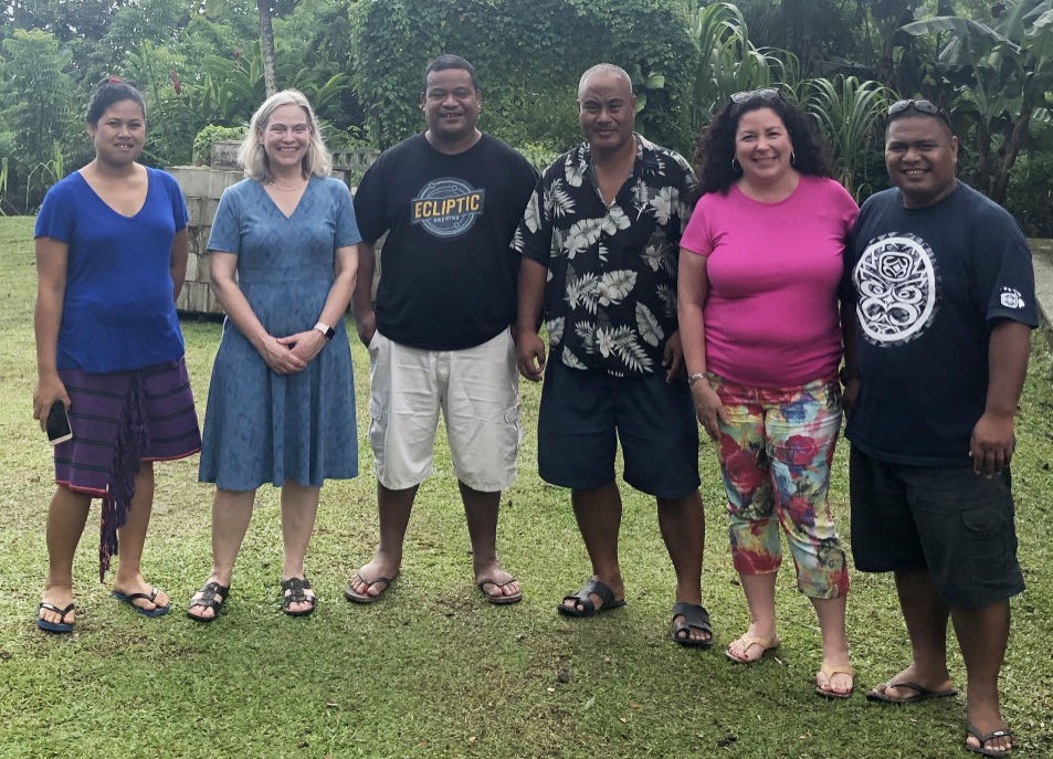 Eileen Klemm (second from left), director of Check & Connect, meeting educators in Micronesia in December 2018.